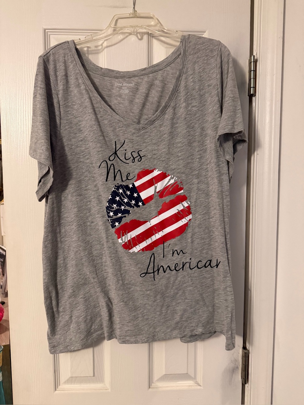 Lane Bryant Gray Tee with Subtle Logo